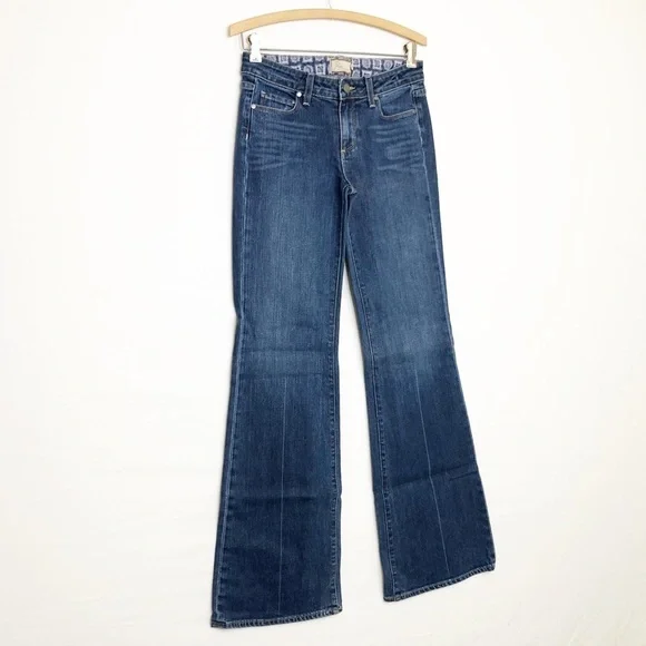 PAIGE Dark Blue Boot Cut Jeans - Picture 7 of 12